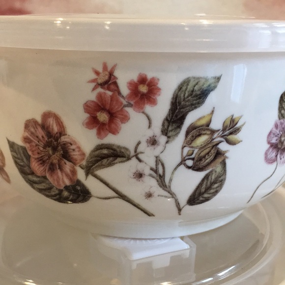 Grace Pantry Fine Porcelain Ceramic Food Storage Containers Set of 2 Floral NWT - Picture 3 of 16